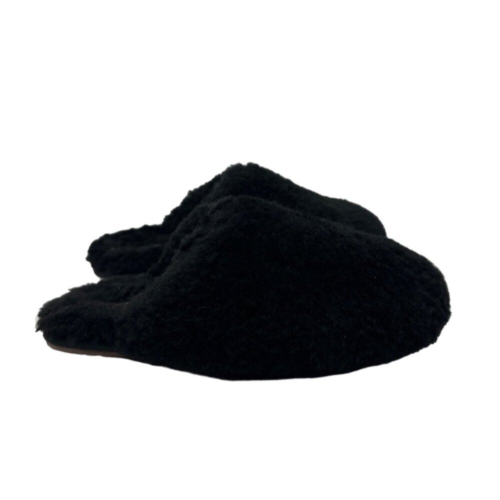 UGG Australia Women’s Fluffy Black Shearling Slippers Size 5
